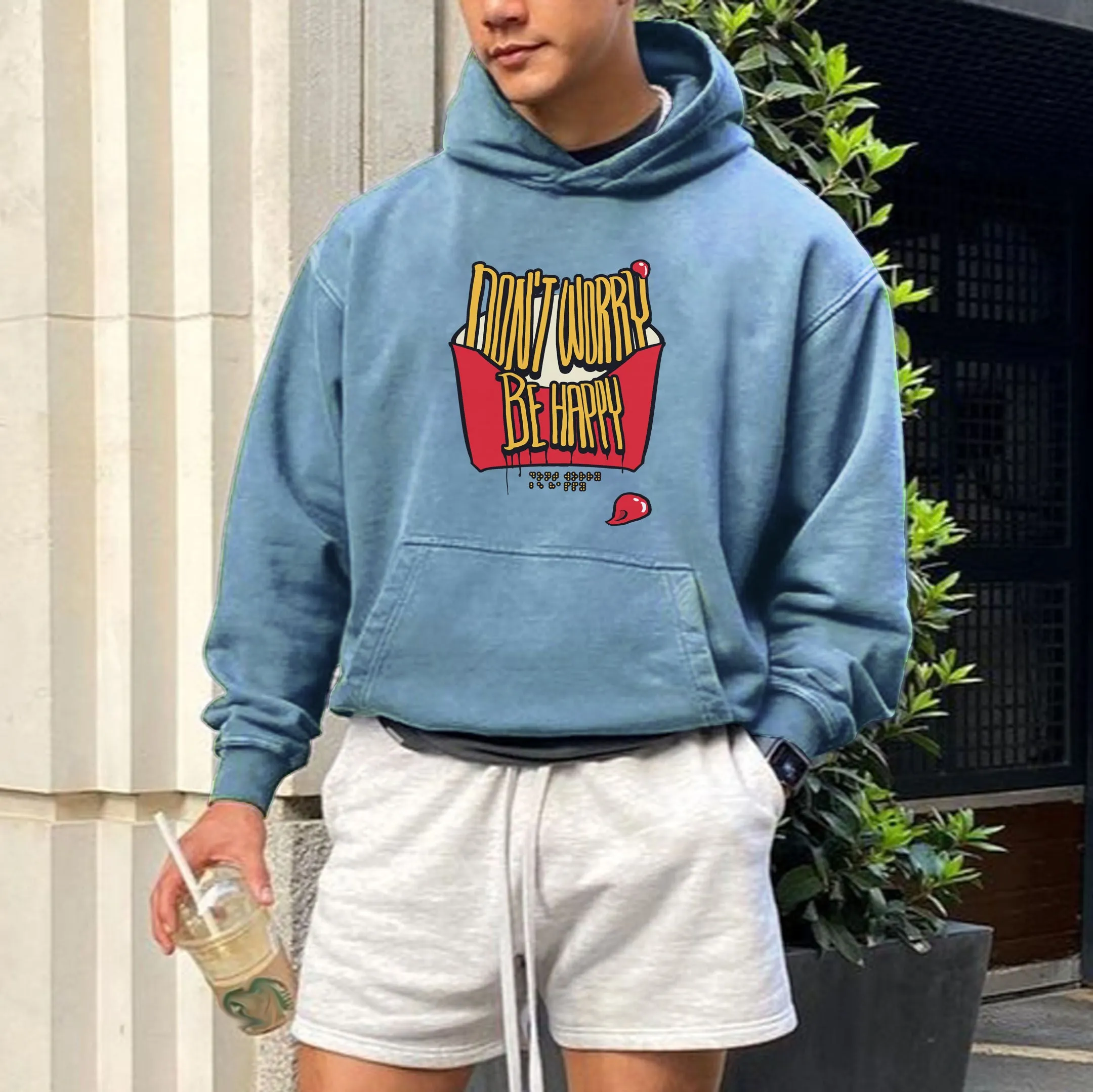 ACE2™ Don't Worry Be Happy Men's Hoodie Sweatshirt sold by Shopnova product image thumbnail 2