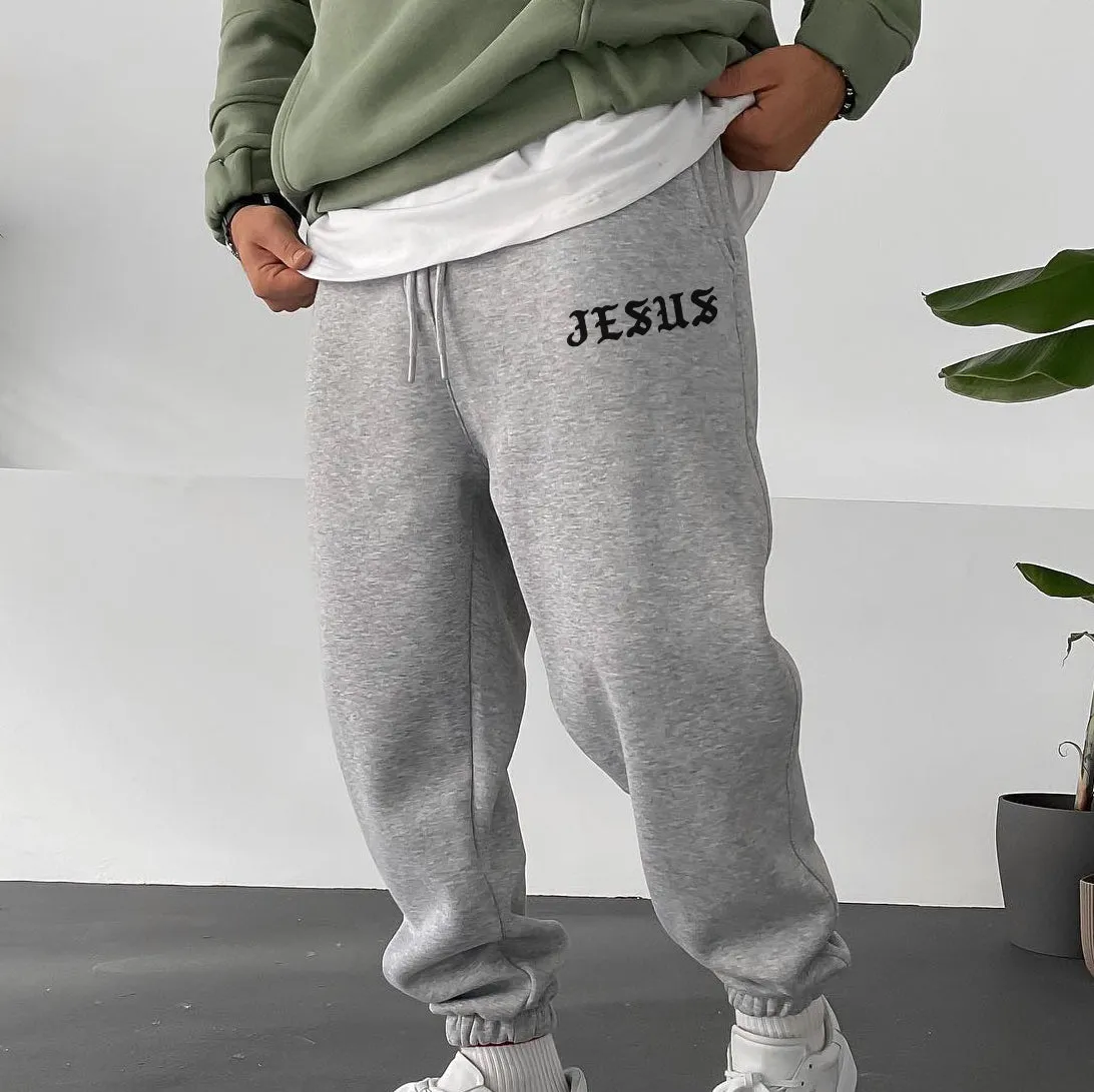 Jesus Men's Casual Streetwear Sweatpants sold by Shopnova product image thumbnail 2