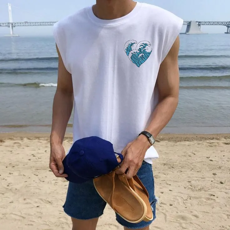 Dog Surfing Graphic Print Men's Tank Top-C sold by Shopnova product image thumbnail 2