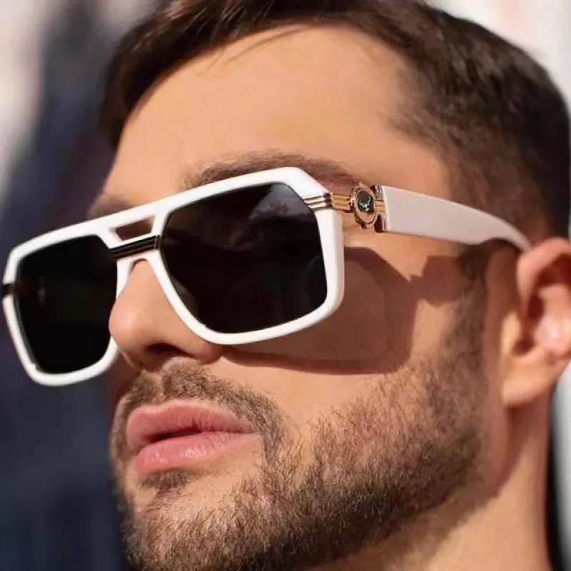 Retro Square Frame Steampunk Men's Sunglasses made by Shopnova