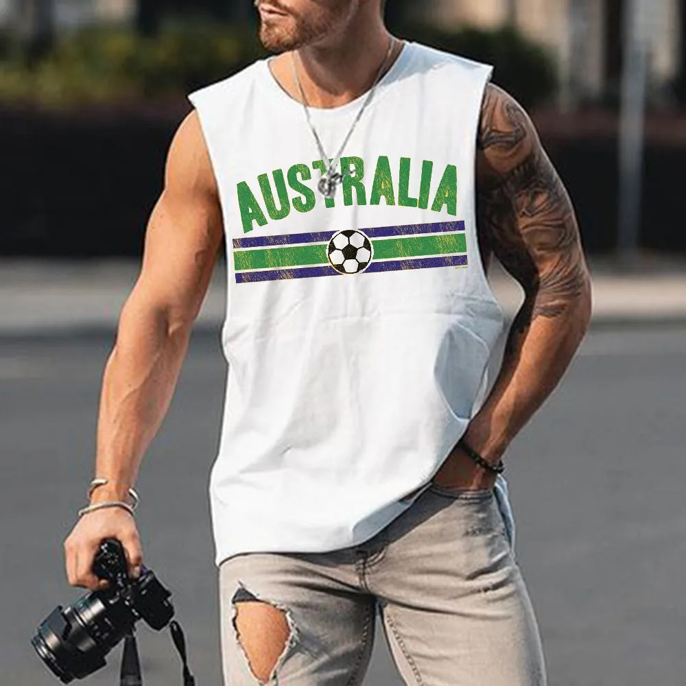 Australia Men's Soccer Sports Casual Vests sold by Shopnova product image thumbnail 2