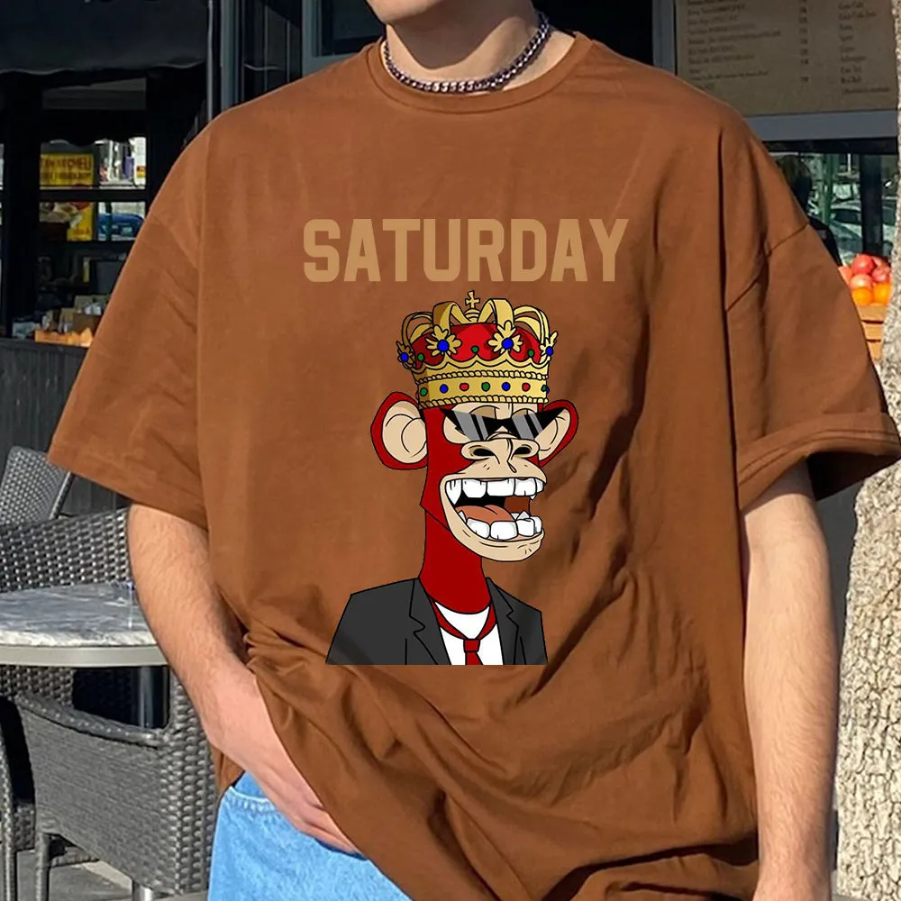 Saturday Alphabet Graphic Print Men's T-Shirt sold by Shopnova product image thumbnail 2