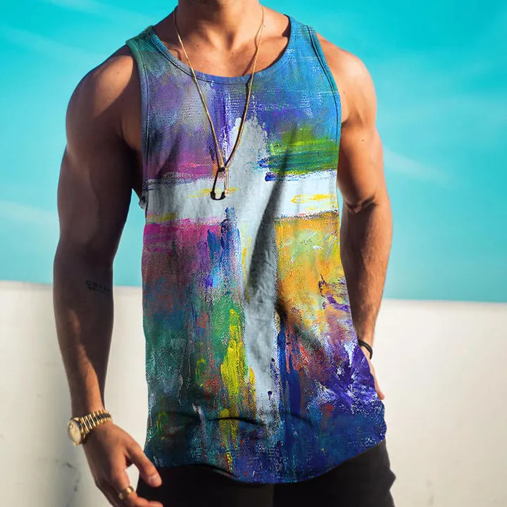 Trendy Street Easter Cross Tie-Dye Pattern Tank Top sold by Shopnova product image thumbnail 2