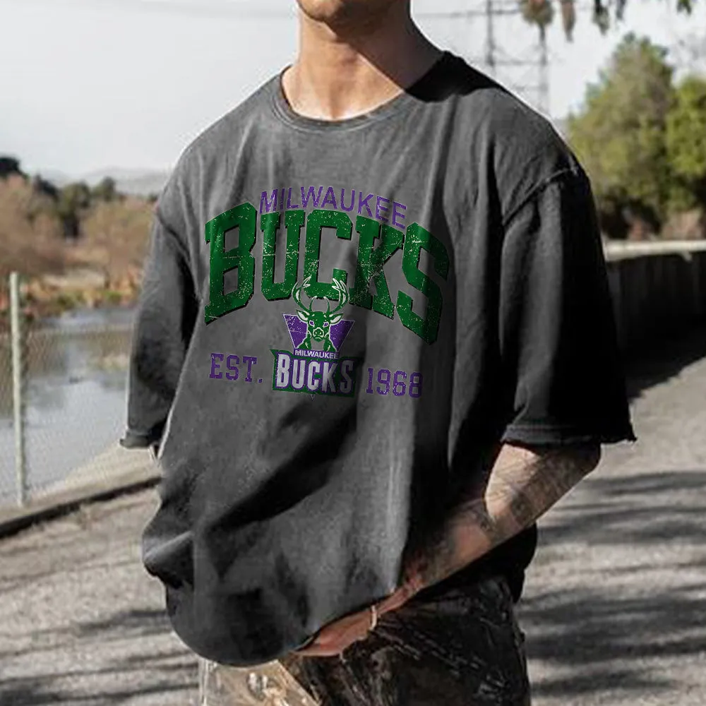 Milwaukee Bucks Men's Loose Fit T-Shirts sold by Shopnova product image thumbnail 2