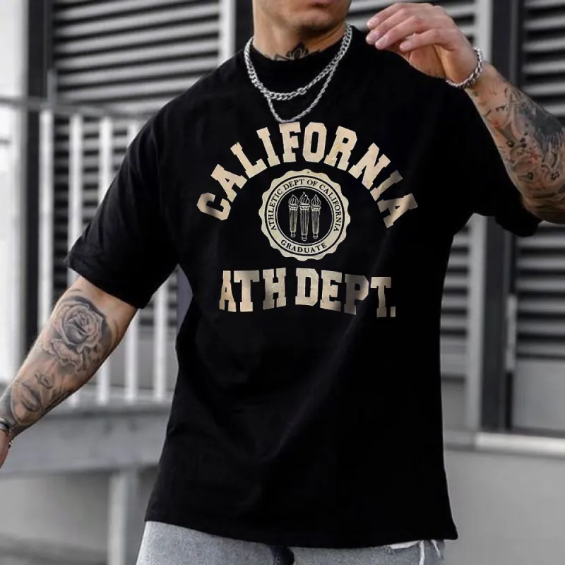 Trendy Alphabet Graphic Print Casual Men's T-shirt sold by Shopnova