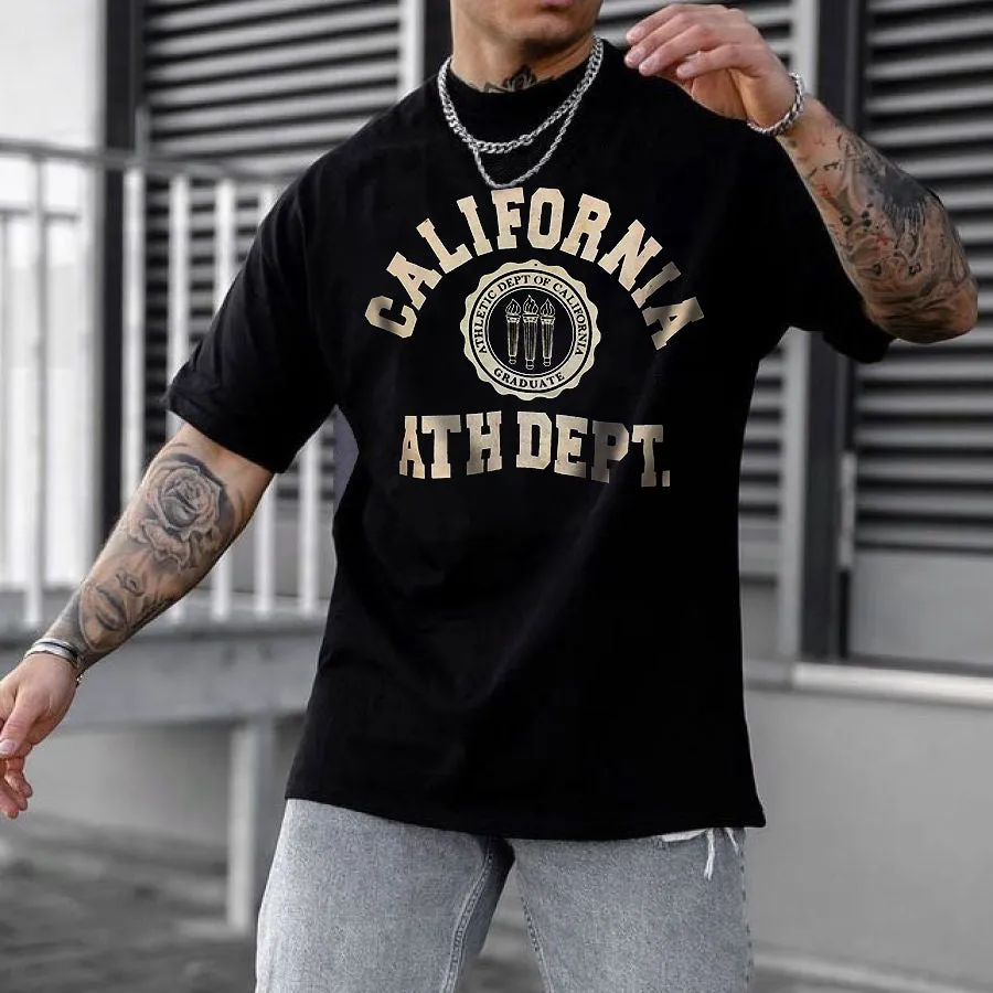 Trendy Alphabet Graphic Print Casual Men's T-shirt sold by Shopnova product image thumbnail 3