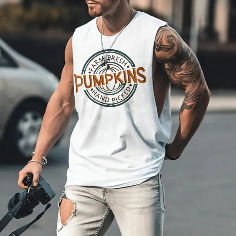 Halloween Alphabet Graphic Print Casual Men's Tank Top made by Shopnova