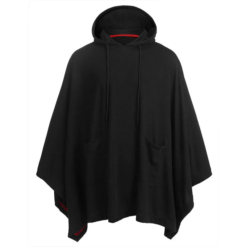 Plain Hooded Loose Men's Cloak Jacket Cape sold by Shopnova