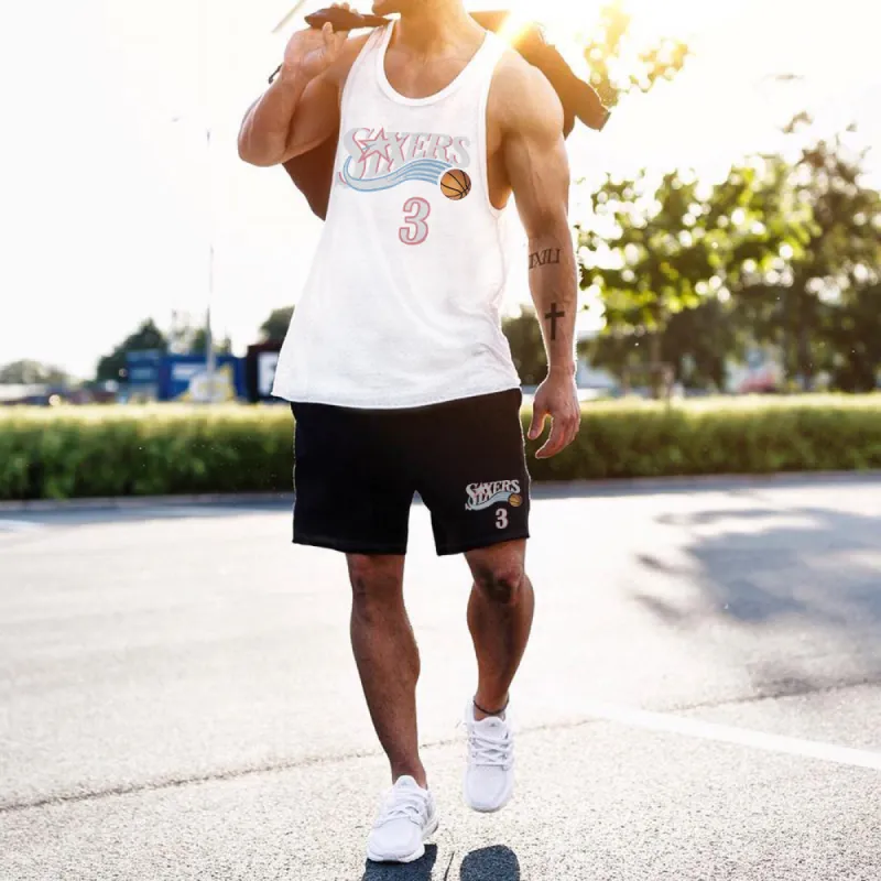 Sixers Men's Sportwear Tank Top Tracksuits-A sold by Shopnova