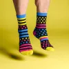 Polka Dot Stripe Asymmetric Socks sold by Shopnova