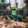 Polka Dot Stripe Asymmetric Socks sold by Shopnova
