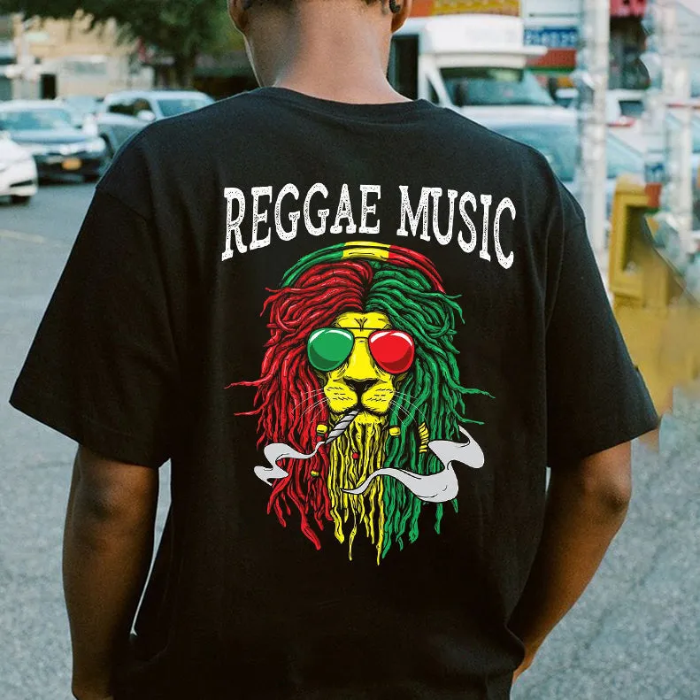 Reggae Music Personalized Hip Hop Trend Graphic Print Men's T-Shirt sold by Shopnova product image thumbnail 2
