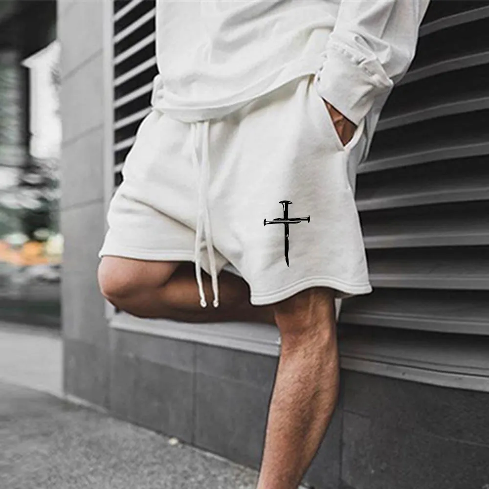 Cross Printed Men's Casual Shorts sold by Shopnova product image thumbnail 2