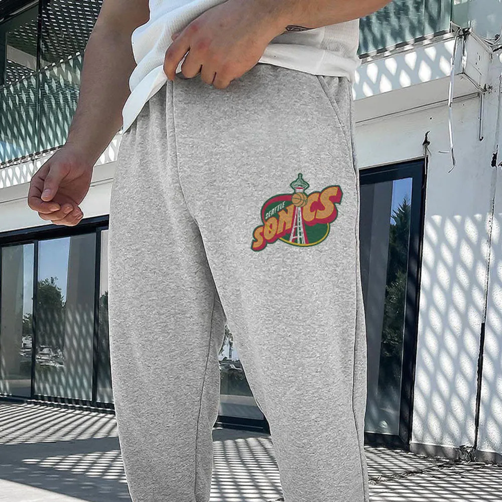 Sonics Men's Sports Casual Elastic Waistband Fleece Sweatpants sold by Shopnova product image thumbnail 2