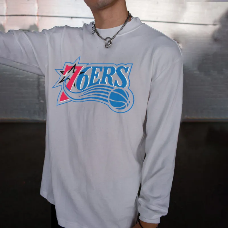 SIXERS Men's Basketball Sports Long Sleeve T-Shirts-A sold by Shopnova