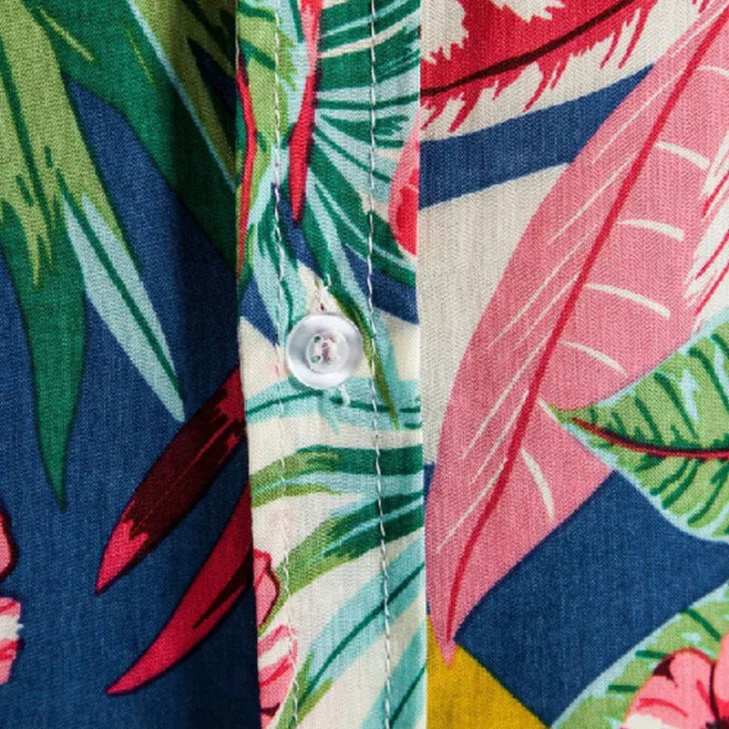 Cotton And Linen Printed Pocket Button-down Shirt sold by Shopnova product image thumbnail 4