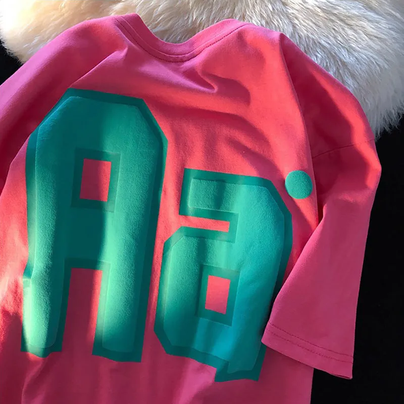 "Aa" Graphic Print Casual Round Neck Men's T-Shirt sold by Shopnova product image thumbnail 4