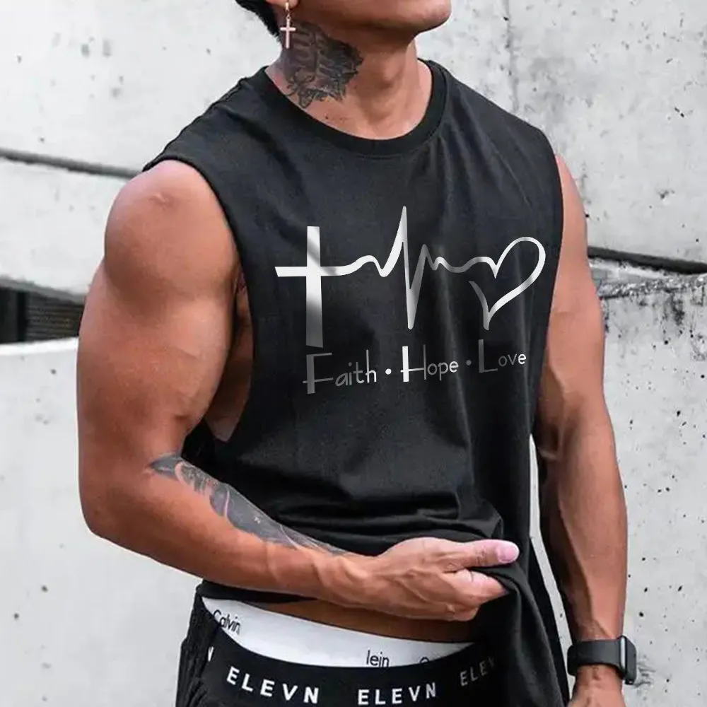 Faith Hope Love Men's Fashion Streetwear Tank Tops sold by Shopnova product image thumbnail 2