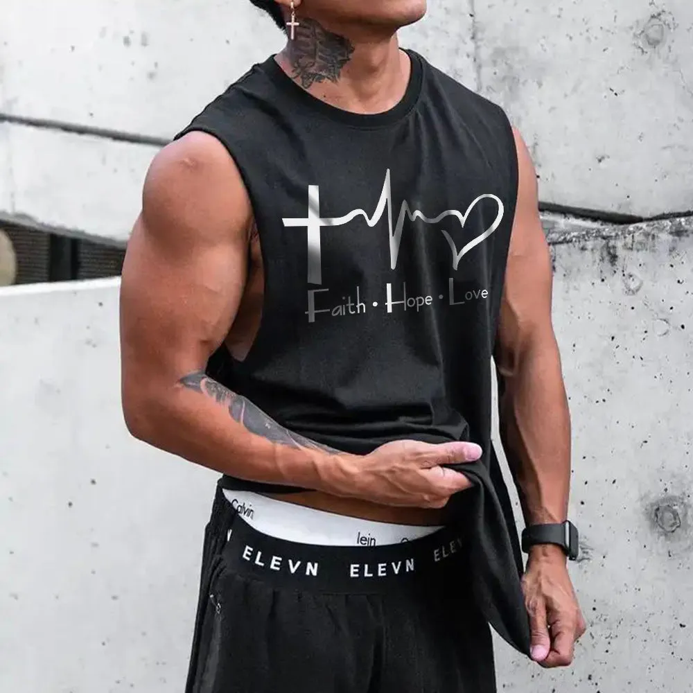Faith Hope Love Men's Fashion Streetwear Tank Tops sold by Shopnova