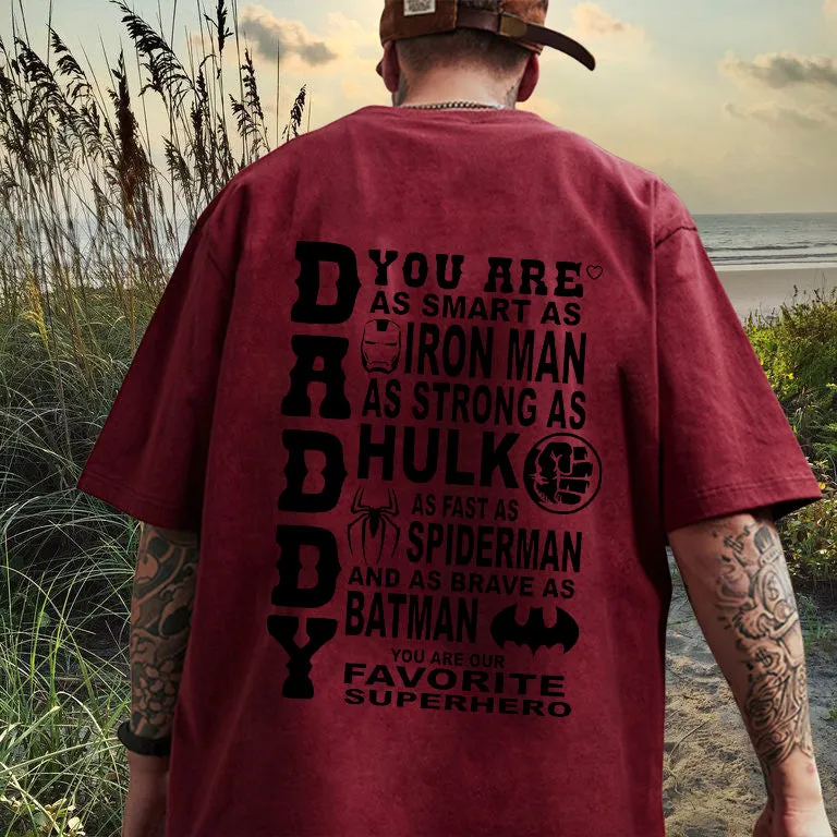 Gift for Dad Daddy Letter Print Men's Cotton Tee sold by Shopnova product image thumbnail 5