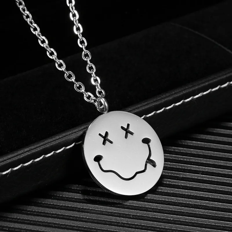 Smiley Men's Hip Hop Punk Trendy Necklace sold by Shopnova
