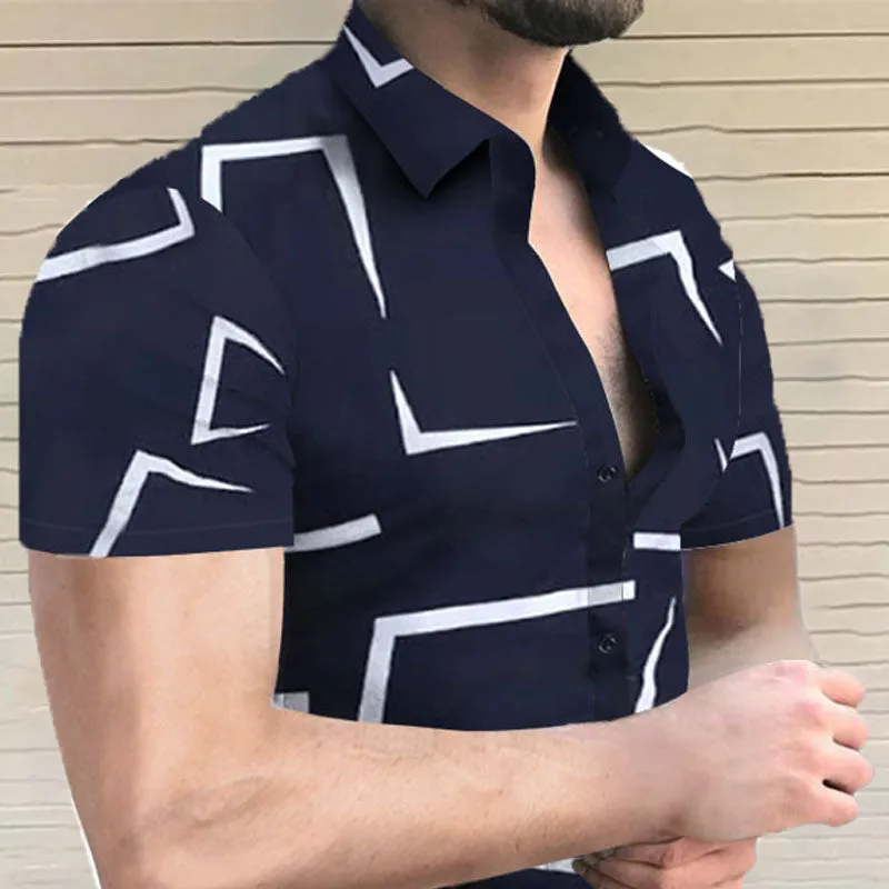 Printed short sleeve shirt sold by Shopnova product image thumbnail 2