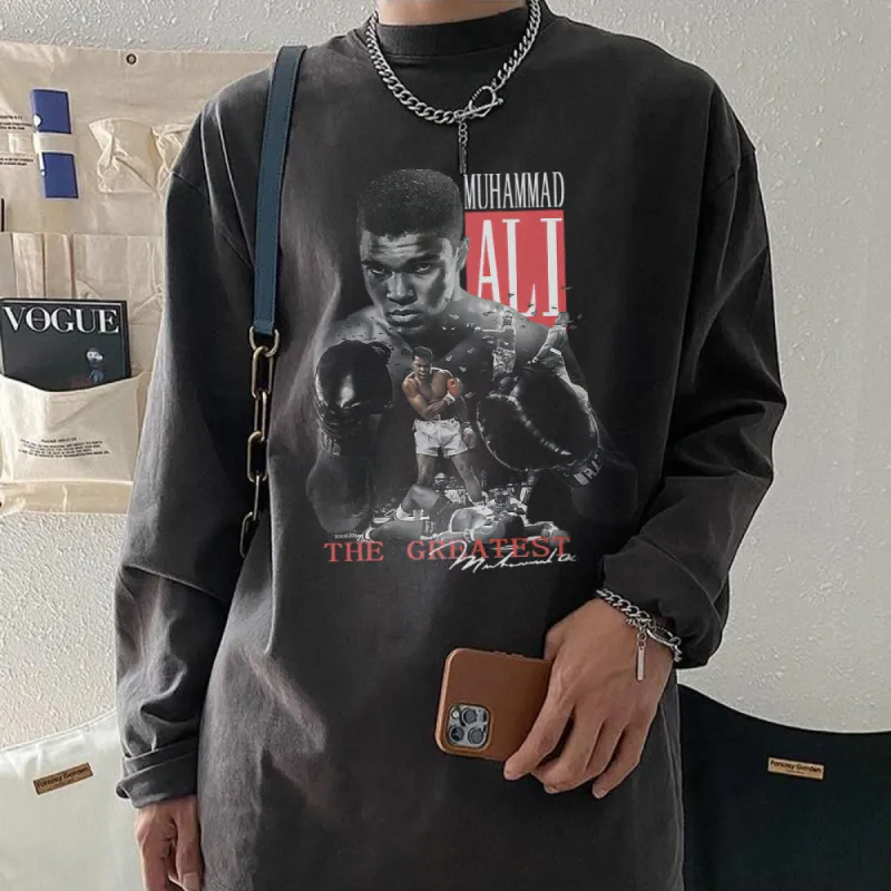 Muhammad The King of Fighters Men's Long Sleeve T-Shirts-B sold by Shopnova