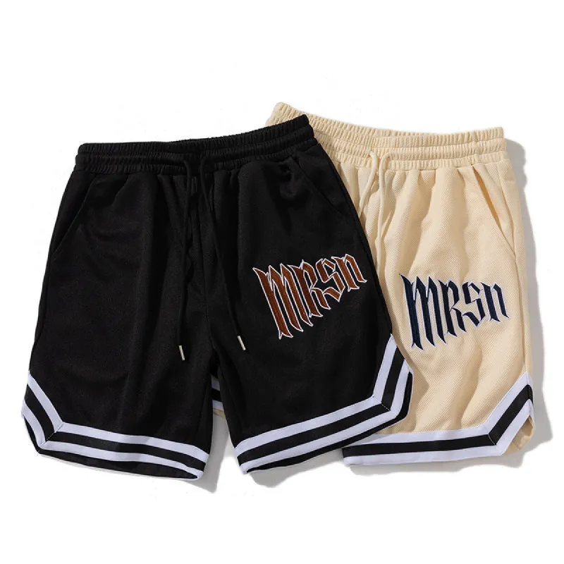Men's Hip Hop Letter Embroidered Casual Shorts sold by Shopnova