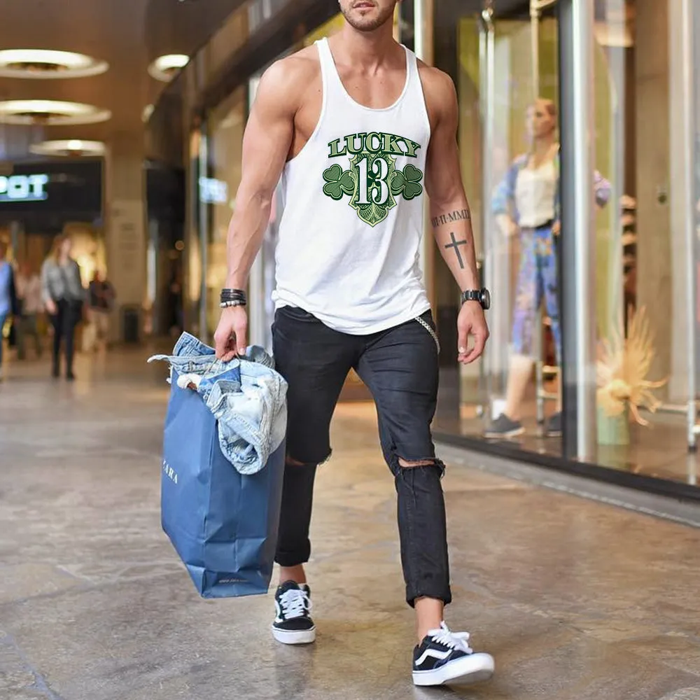 St. Patrick's Day Men's Lucky Tank Tops sold by Shopnova product image thumbnail 2