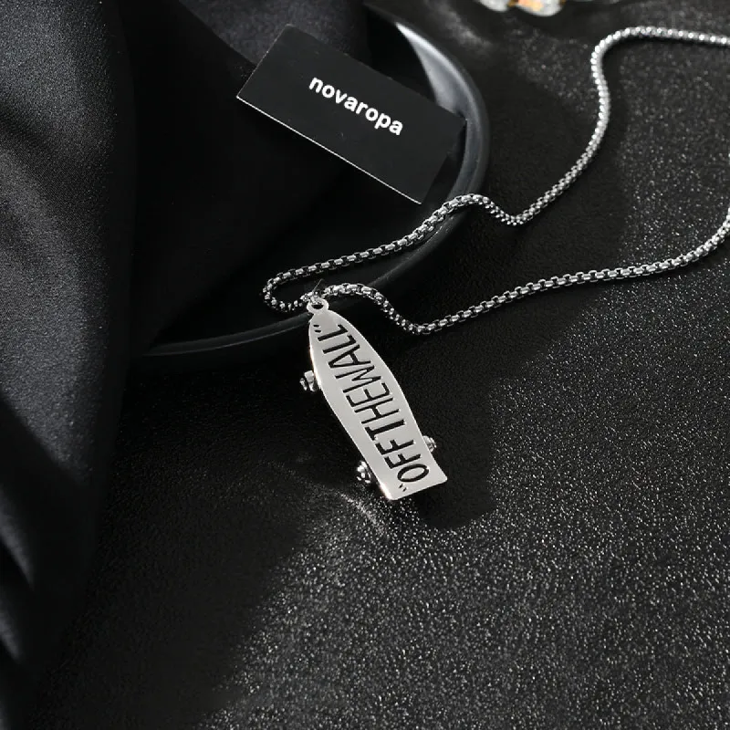 Skateboard Pendant Steel Chain sold by Shopnova
