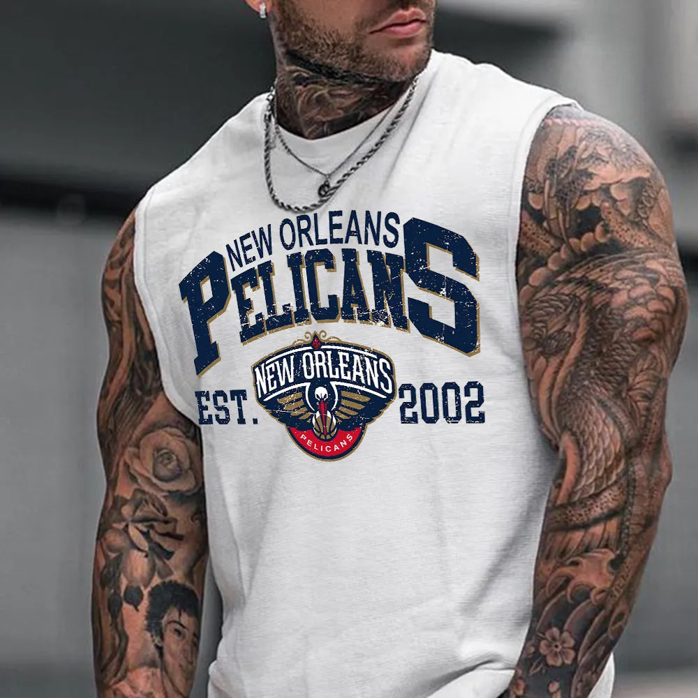 New Orleans Pelicans Men's Streetwear Tank Tops-C sold by Shopnova product image thumbnail 2