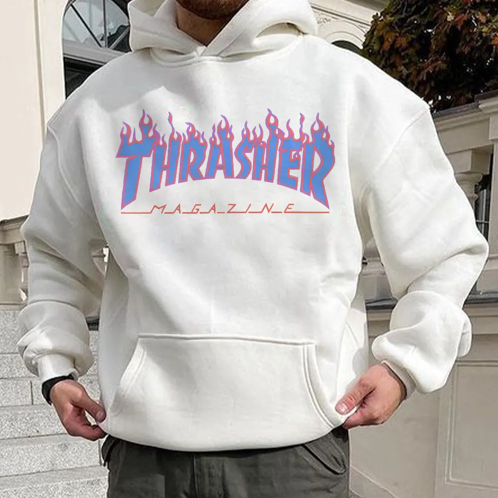 Pocket Loose Hooded Simple Long Sleeve Men's Sweatshirt sold by Shopnova