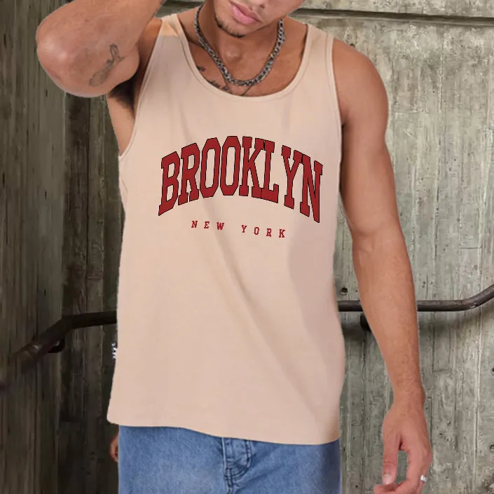 Brooklyn Alphabet Graphic Print Athleisure Men's Tank Top sold by Shopnova product image thumbnail 3