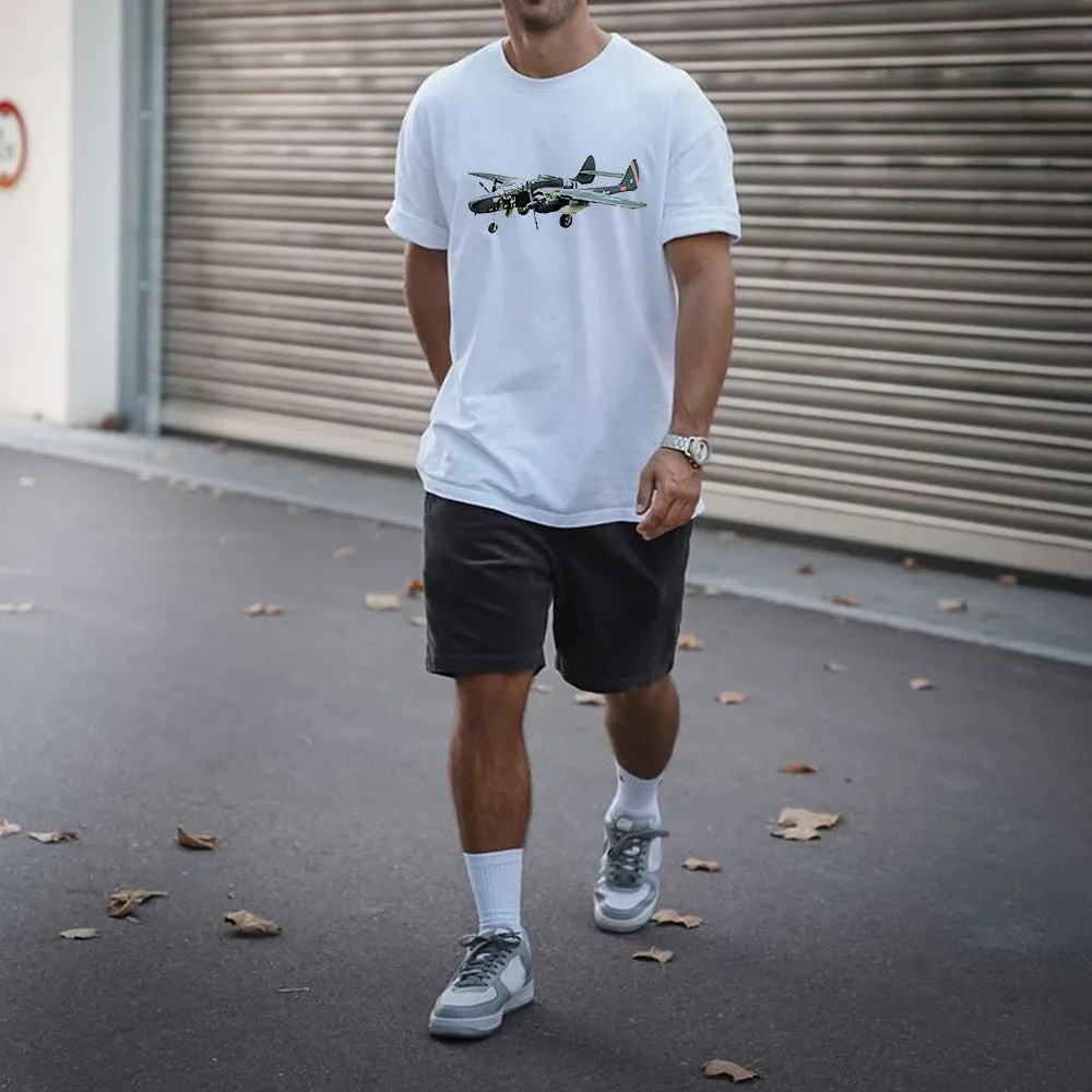 P-61 Fighter Black Widow Graphic Print Loose Men's T-Shirt sold by Shopnova product image thumbnail 2