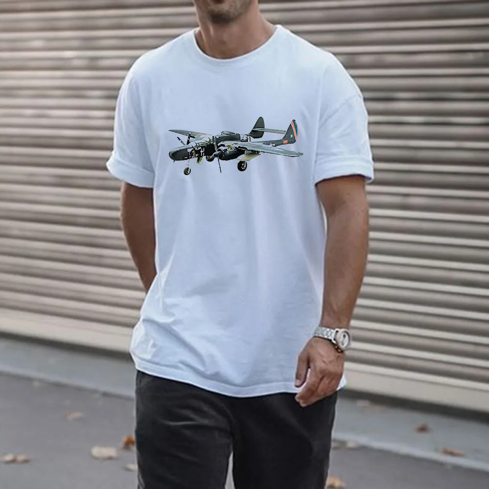 P-61 Fighter Black Widow Graphic Print Loose Men's T-Shirt sold by Shopnova