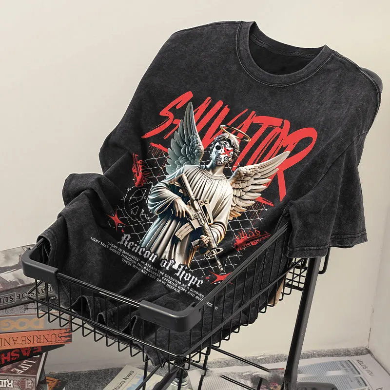 Beacon Of Hope Men's Washed Black Color Tee sold by Shopnova product image thumbnail 2