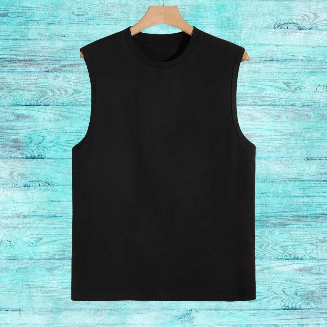 The Great Wave Letter Print Singlet Men's Tank Top sold by Shopnova product image thumbnail 2