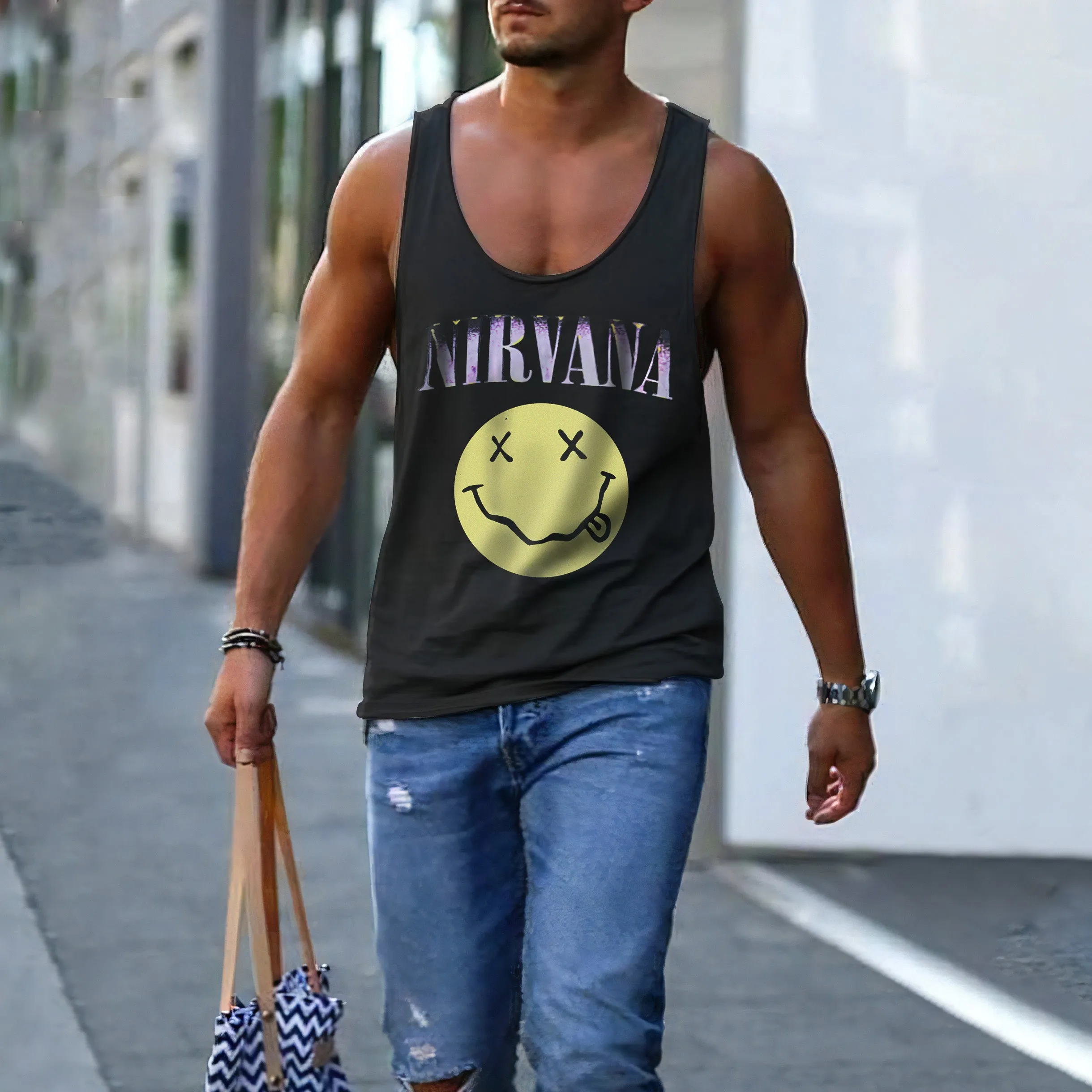 Alphabet Graphic Print Crew Neck Casual Basic Tank Top sold by Shopnova product image thumbnail 2