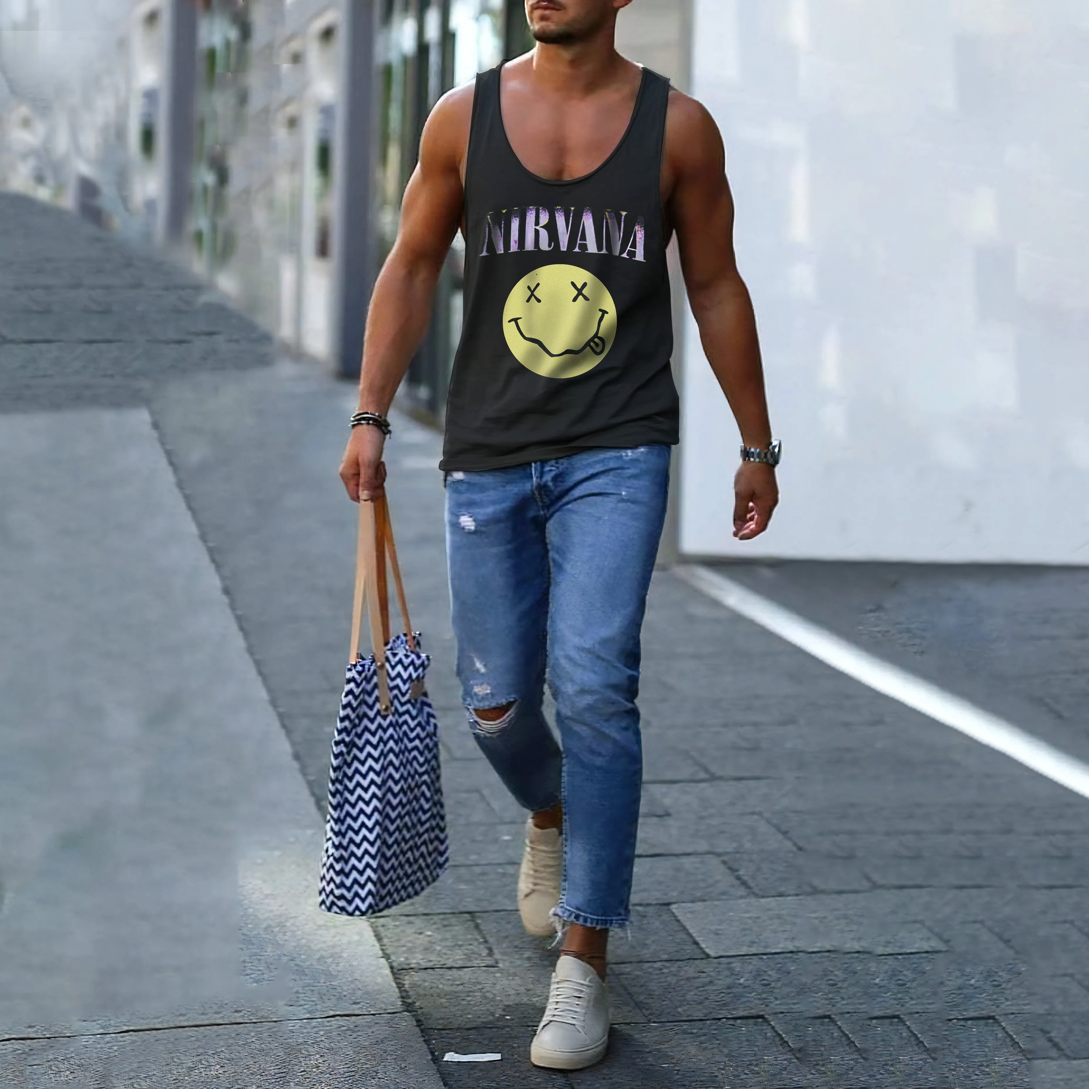 Alphabet Graphic Print Crew Neck Casual Basic Tank Top sold by Shopnova product image thumbnail 3