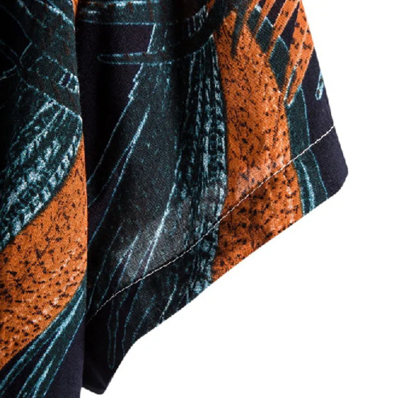 Cotton And Linen Printed Pocket Button-down Shirt sold by Shopnova product image thumbnail 4