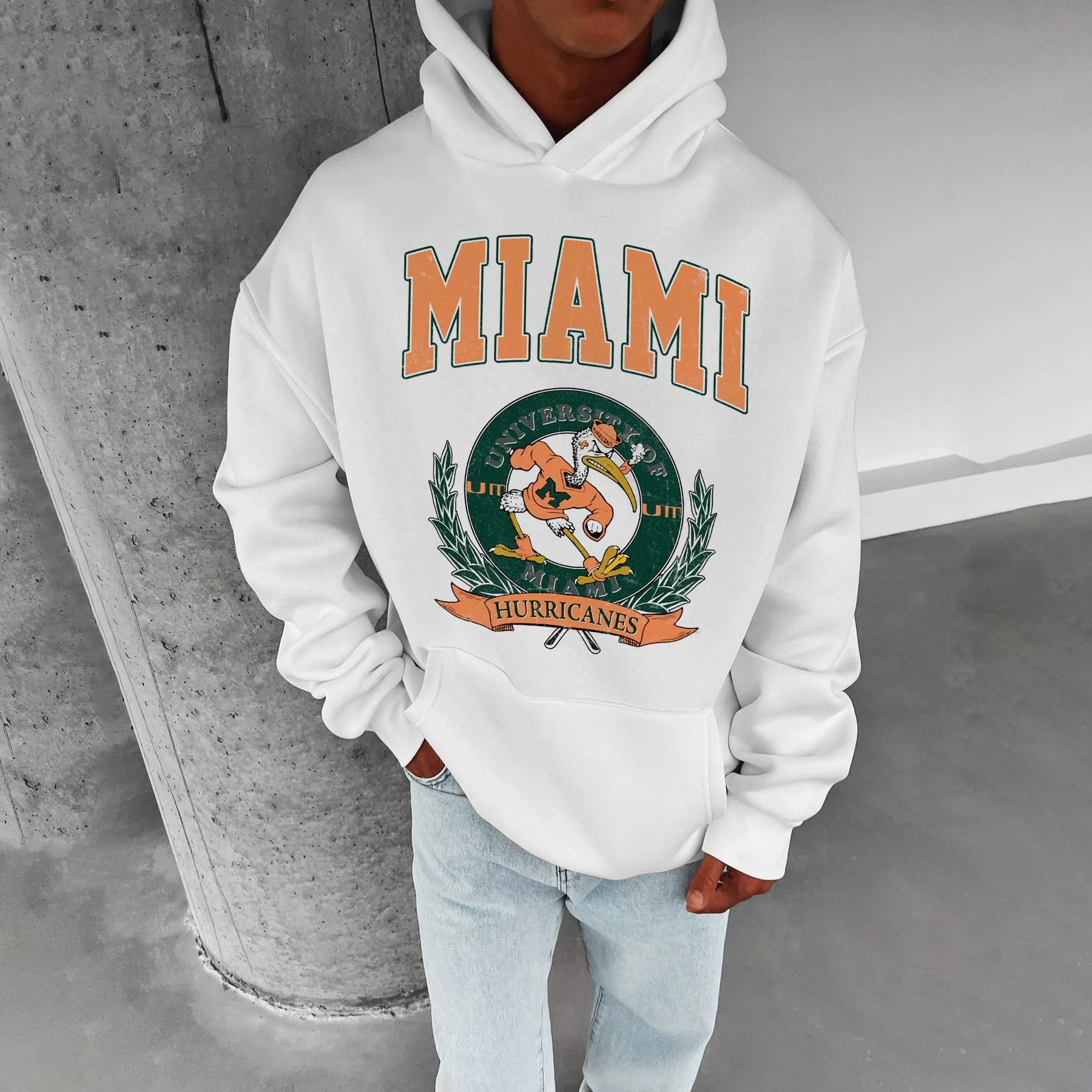 Miami Hurricanes Men's Casual Hoodies sold by Shopnova product image thumbnail 2
