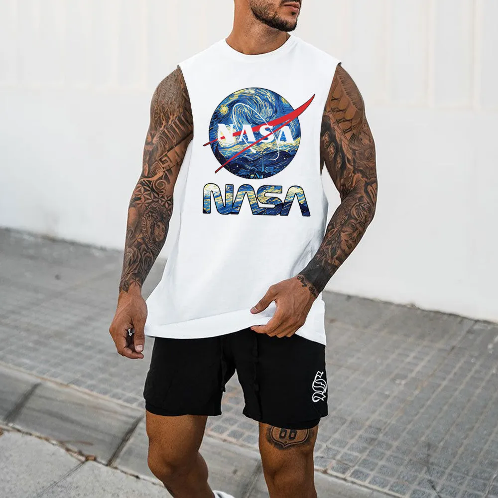 Clearance-NASA Graphic Print Casual Men's Tank Top-2XL sold by Shopnova product image thumbnail 2
