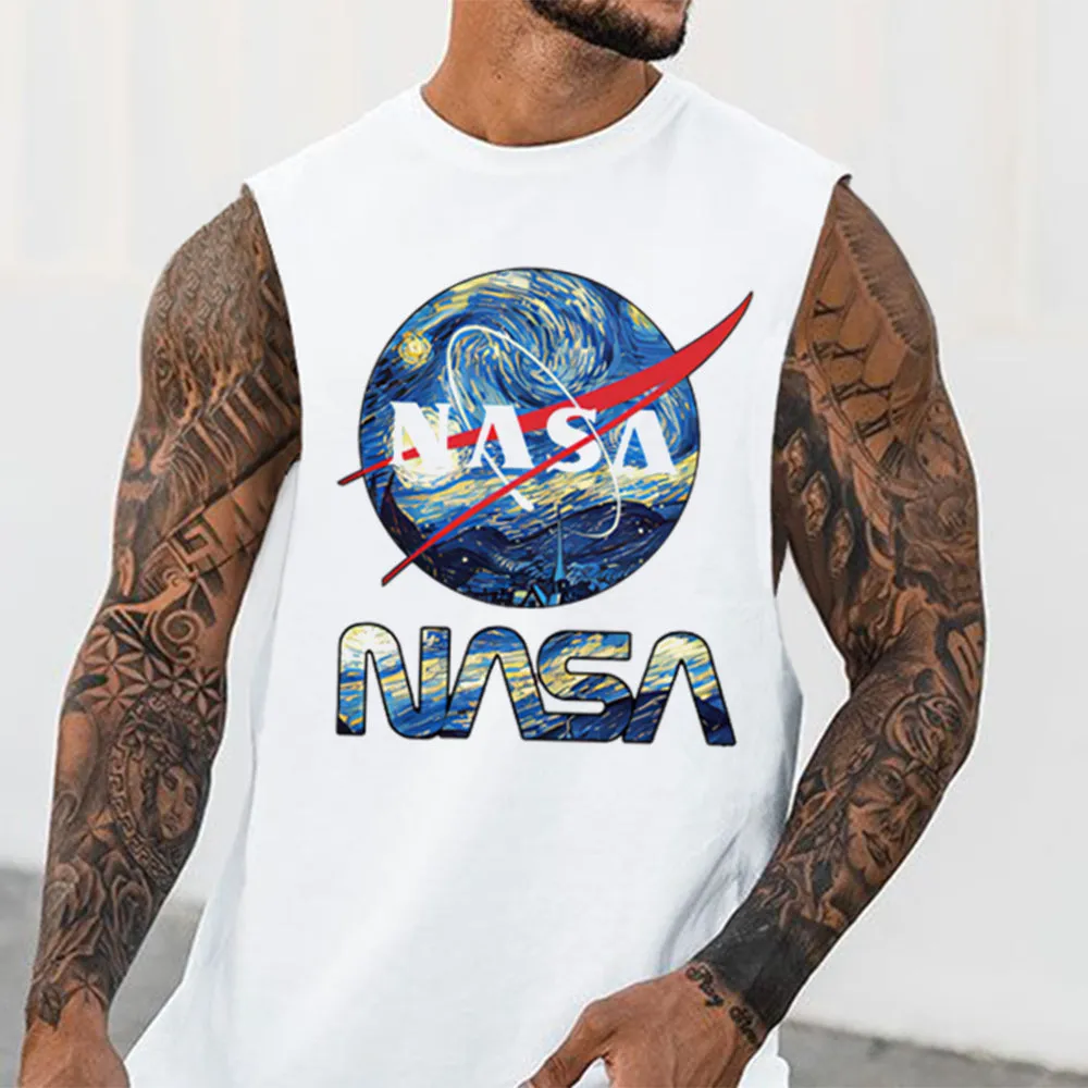 Clearance-NASA Graphic Print Casual Men's Tank Top-2XL sold by Shopnova product image thumbnail 3