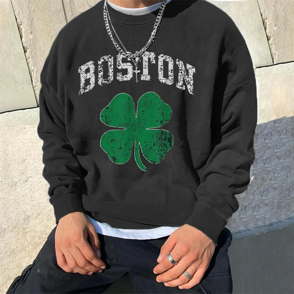 Boston Men's Casual Streetwear Sweatshirts sold by Shopnova