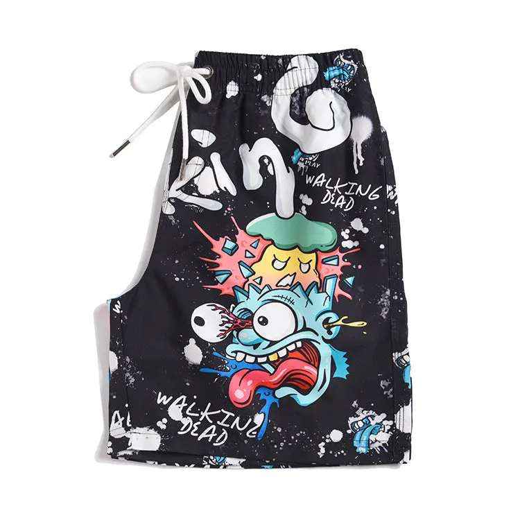 Men's beach pants loose casual cartoon printed shorts sold by Shopnova product image thumbnail 4