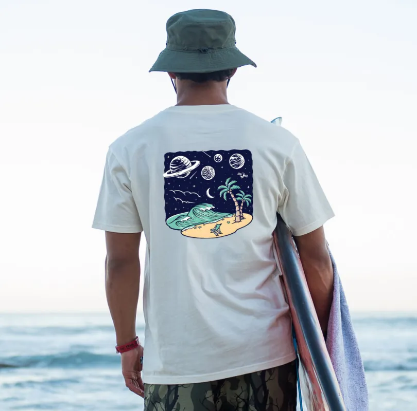 Surfing Graphic Print Men's Cotton T-shirt sold by Shopnova