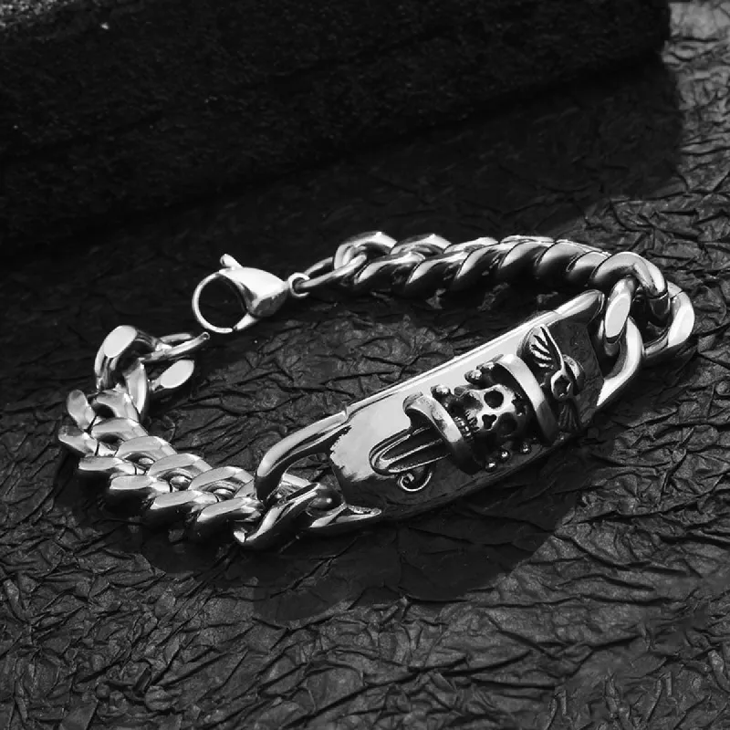 Retro Fashion Trend Men's Skull Personality Trend Jewelry sold by Shopnova