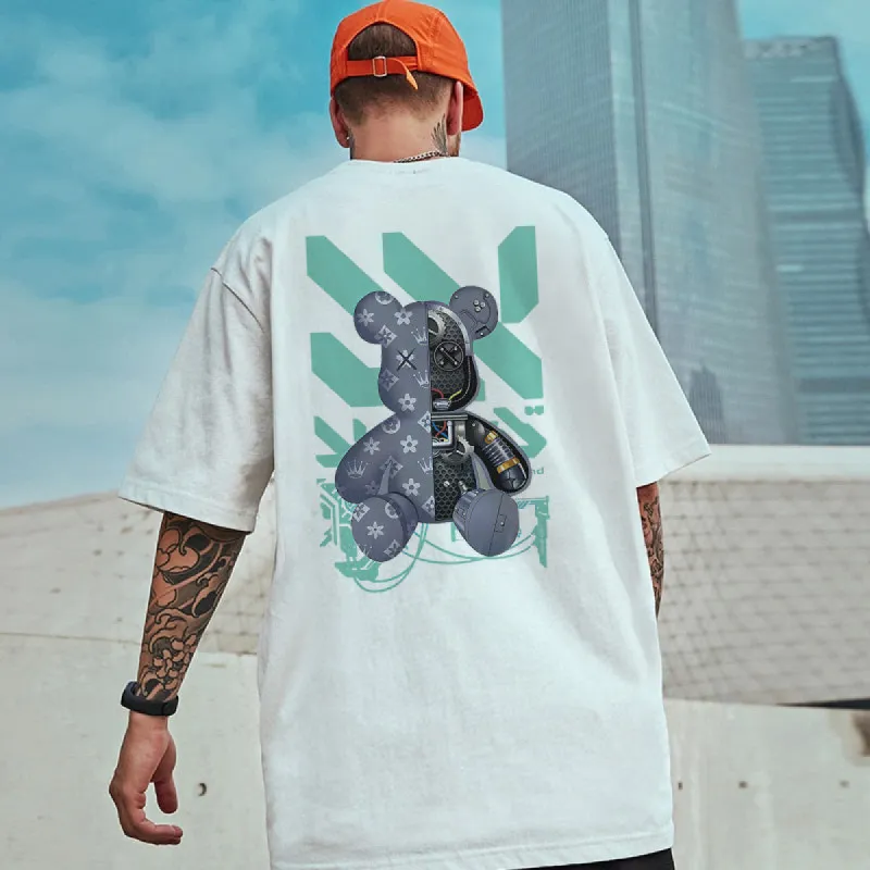 Alphabet Bear Graphic Print Men's T-Shirt made by Shopnova