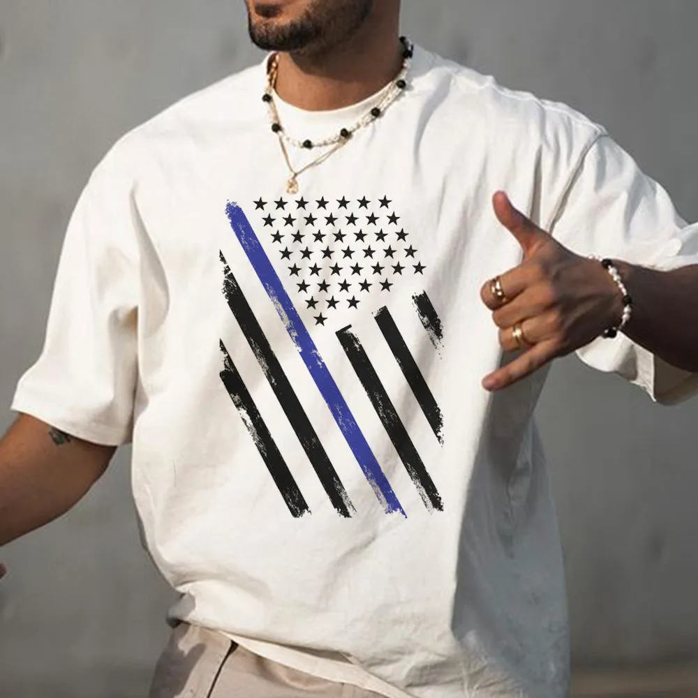 Men's Vintage American Flag Casual T-Shirts sold by Shopnova product image thumbnail 2