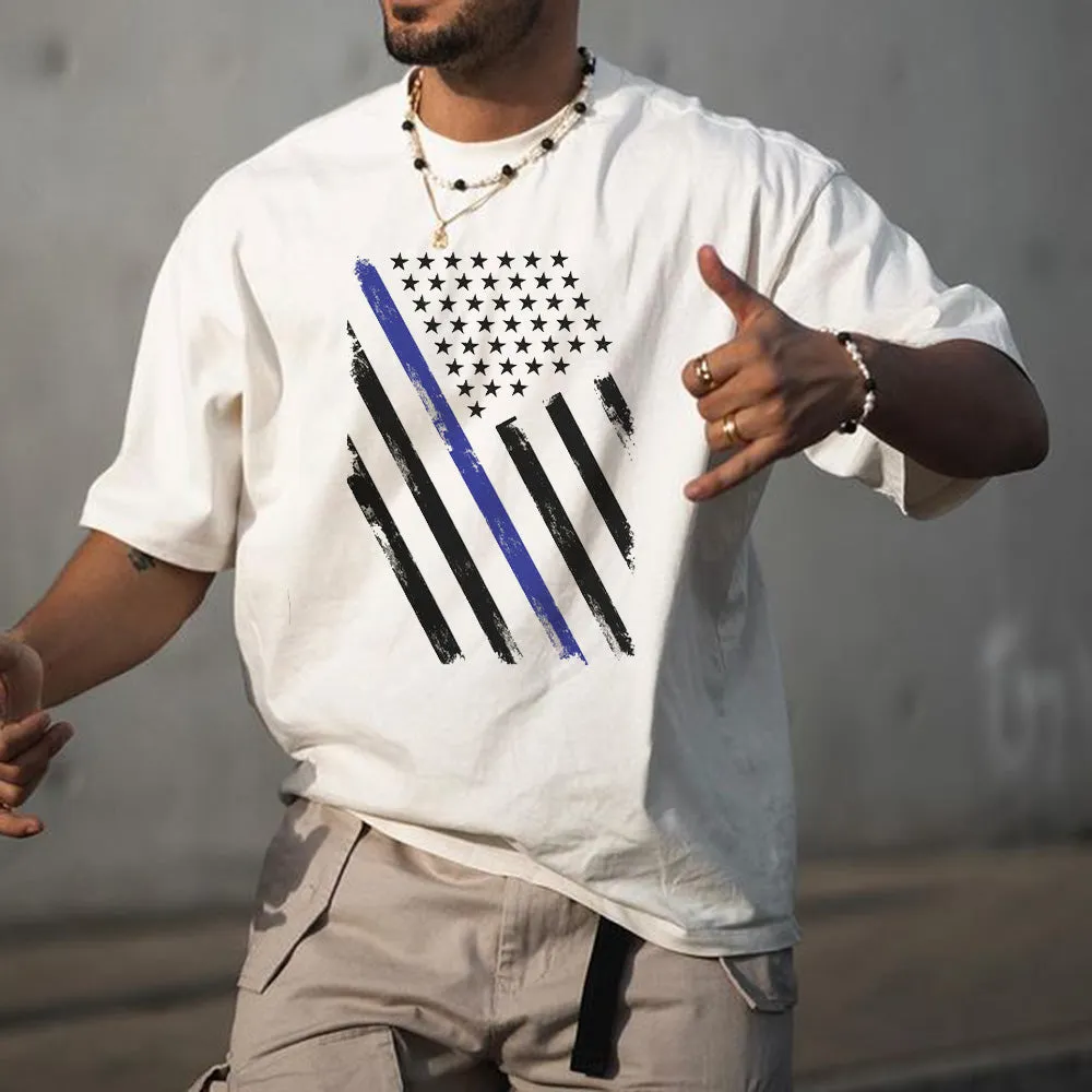 Men's Vintage American Flag Casual T-Shirts sold by Shopnova